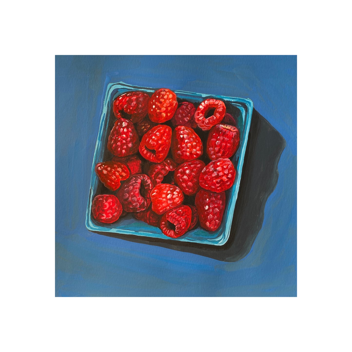 Basket of Raspberries Print