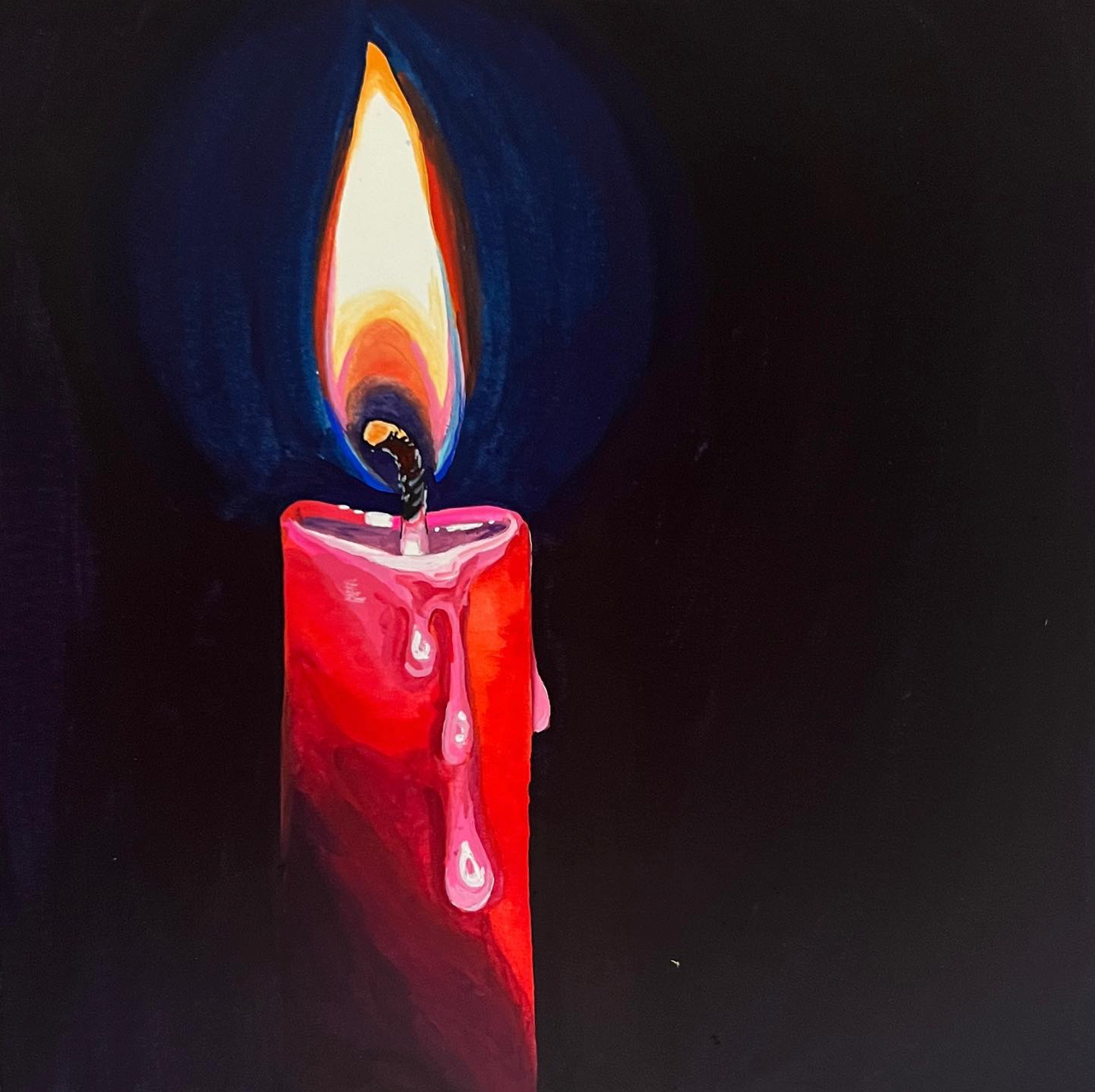 Candle Original Painting – KATE JARVIK BIRCH