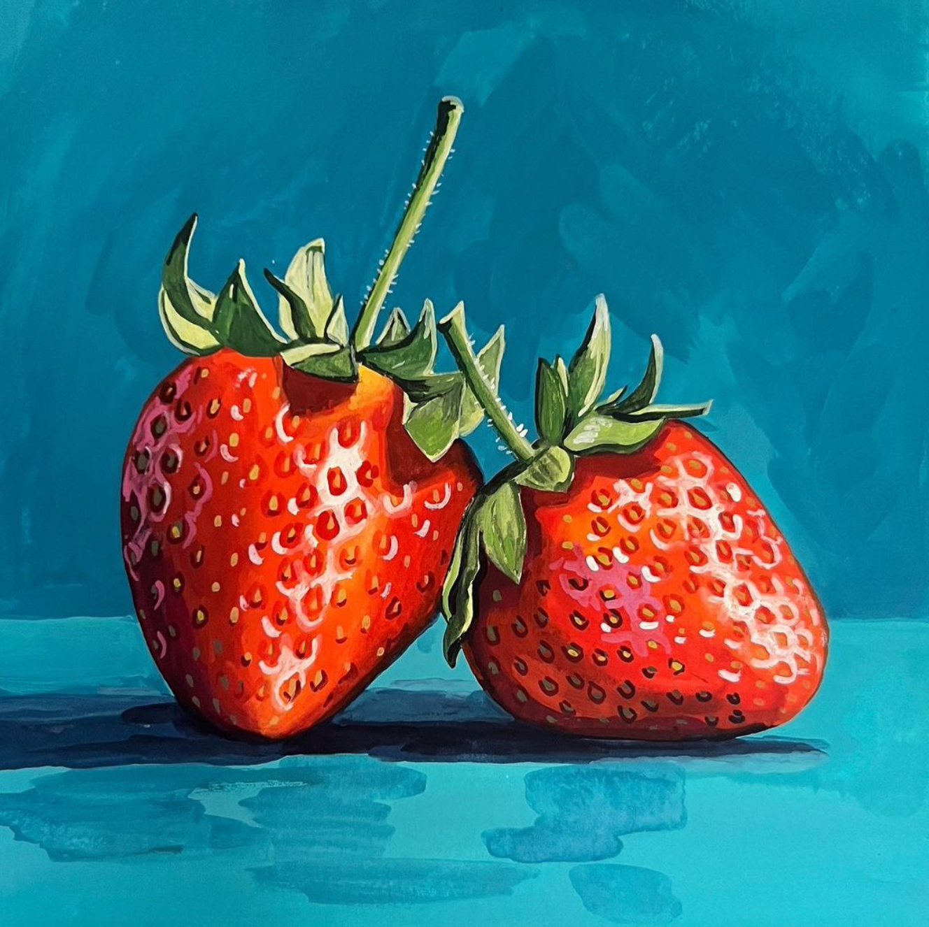 Strawberries Original Painting
