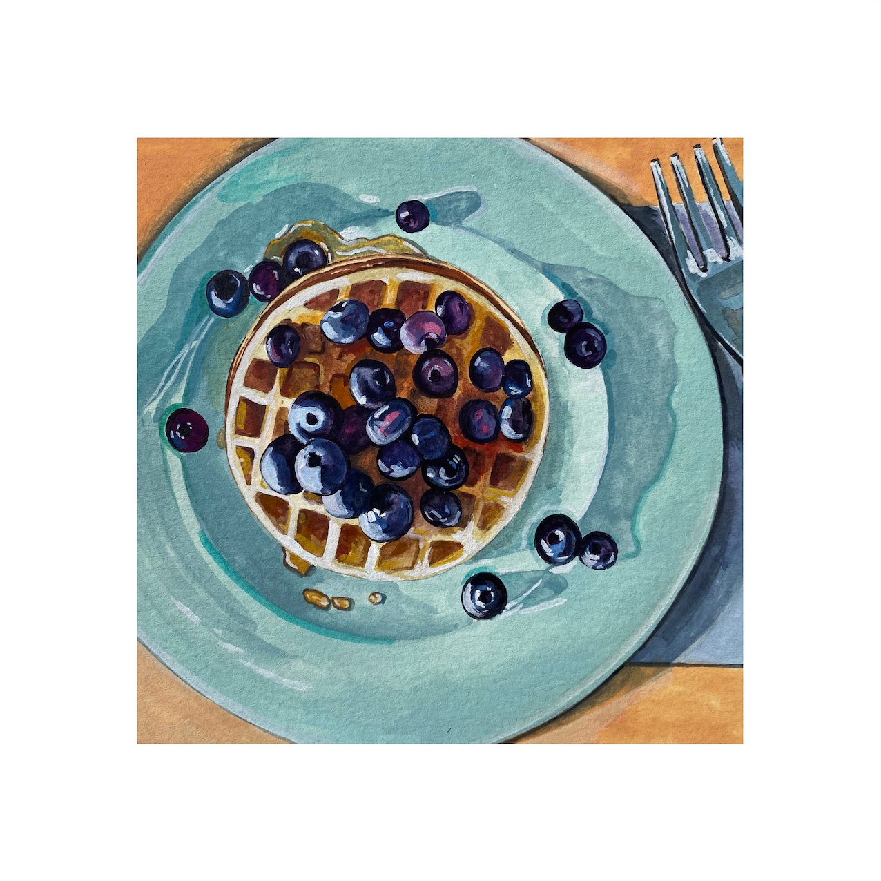 Blueberry Waffles Print