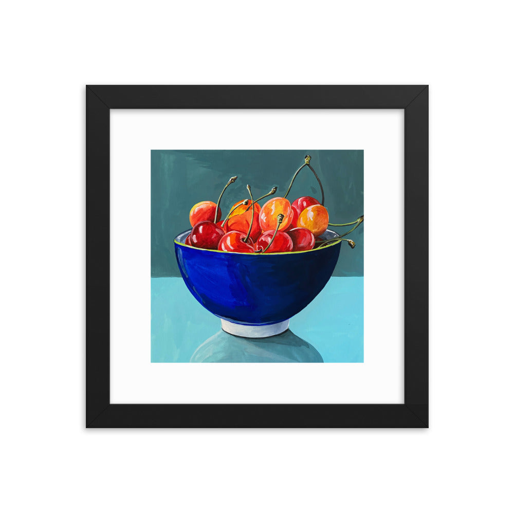 Bowl of Cherries Framed Print
