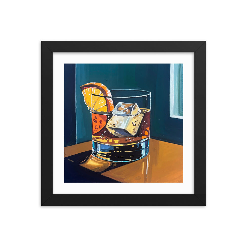 Cocktail with Lemon Framed Print