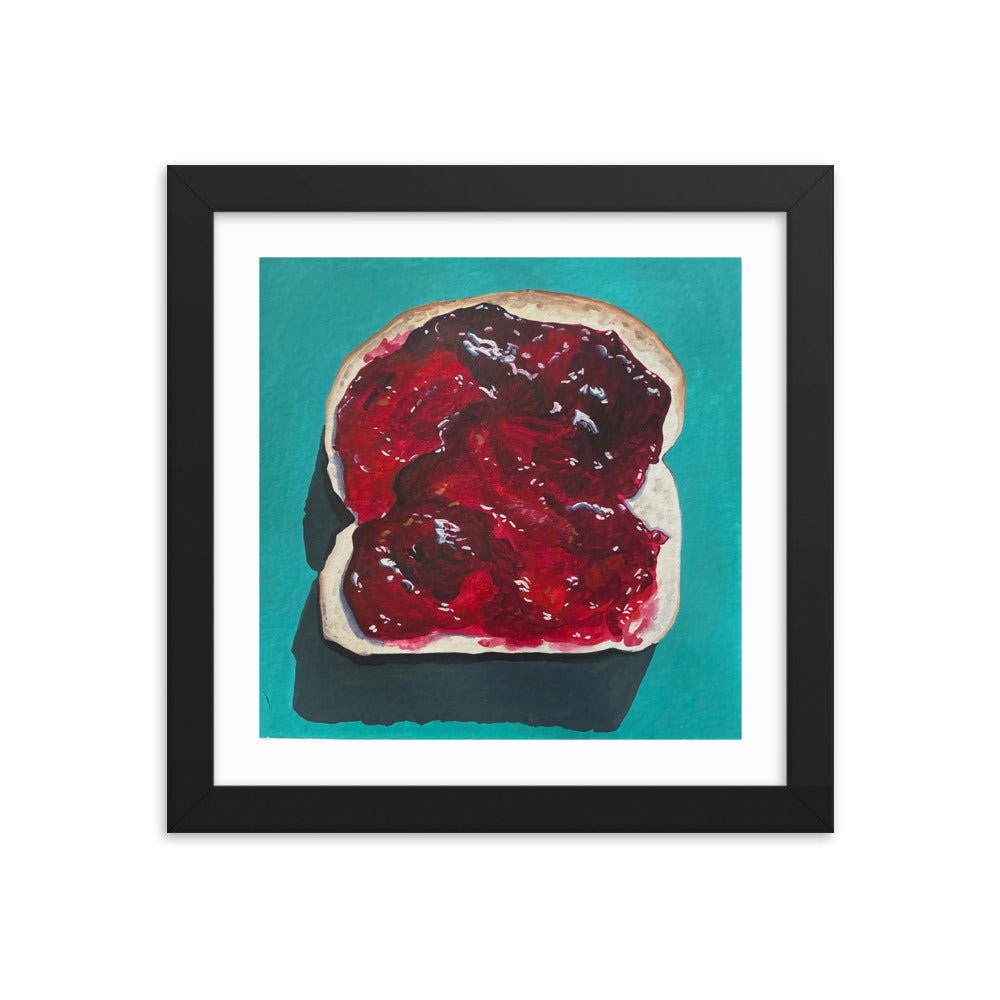 Toast with Jam Framed Print