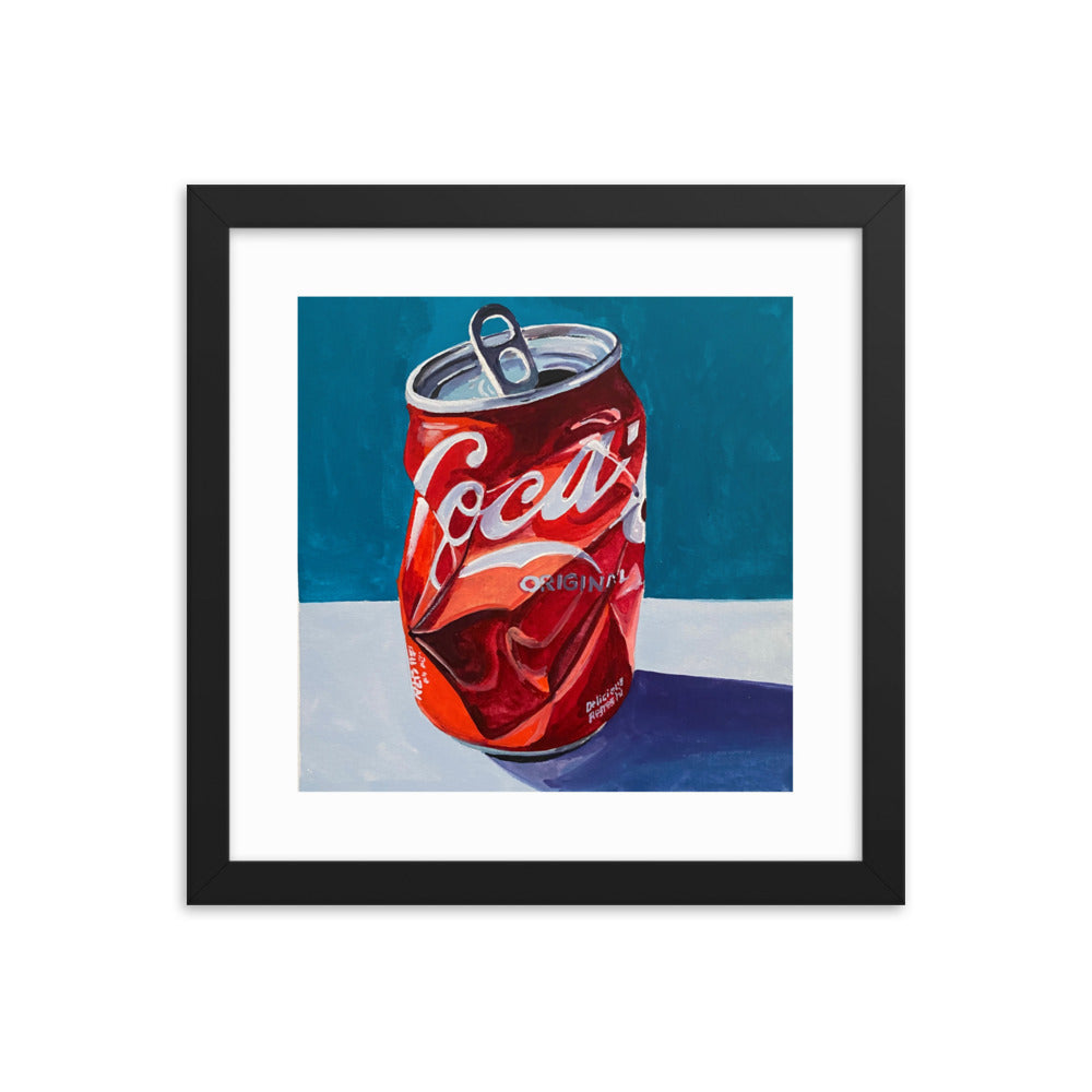 Crushed Coca-Cola Framed Print