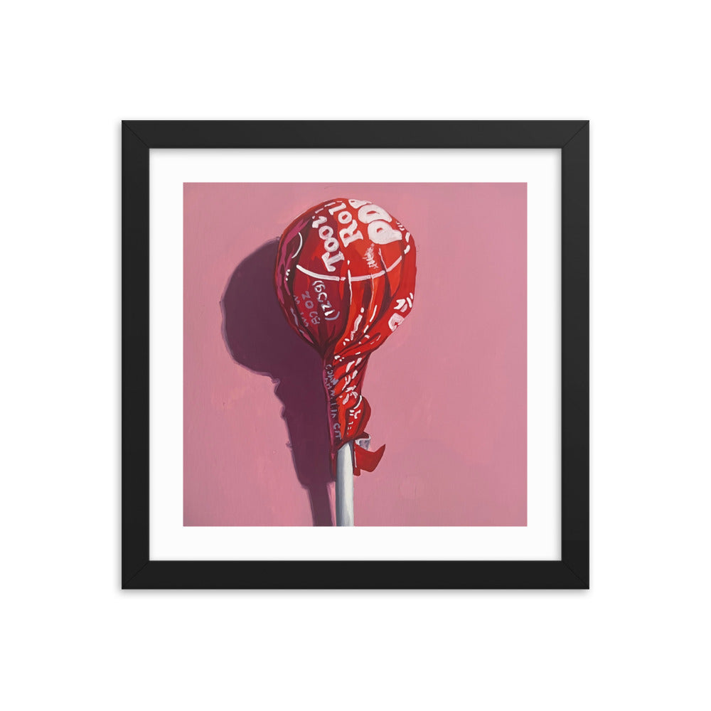 Red Tootsie Pop Framed Print