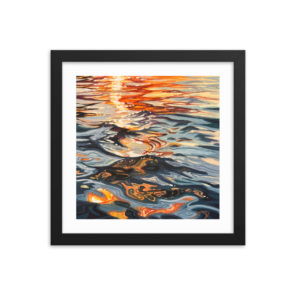 Sunset on the Water Framed Print