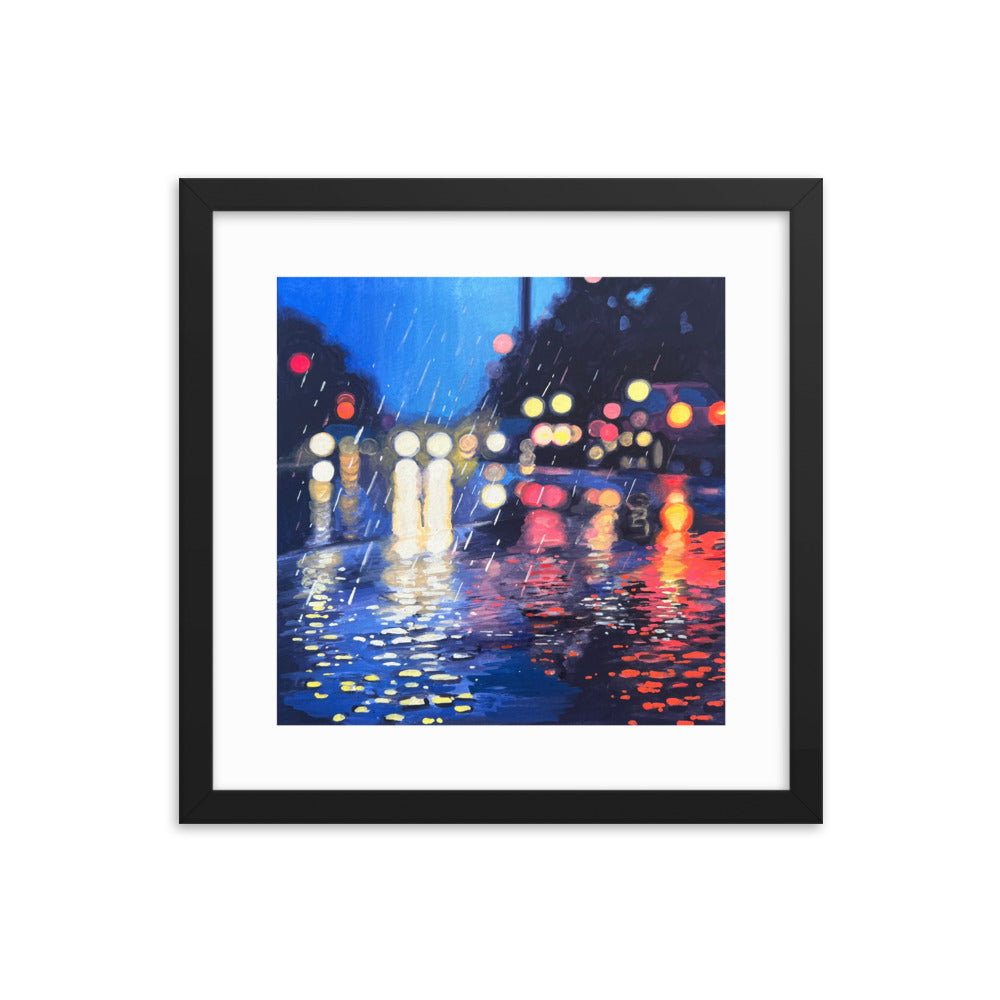 Twilight Rain Framed Print