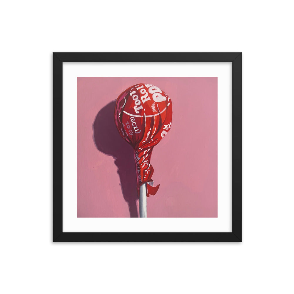 Red Tootsie Pop Framed Print