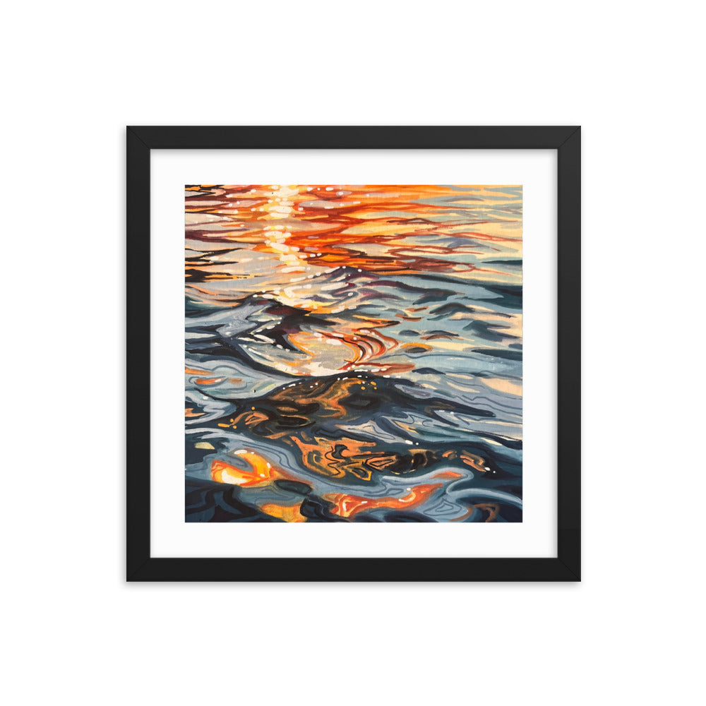 Sunset on the Water Framed Print