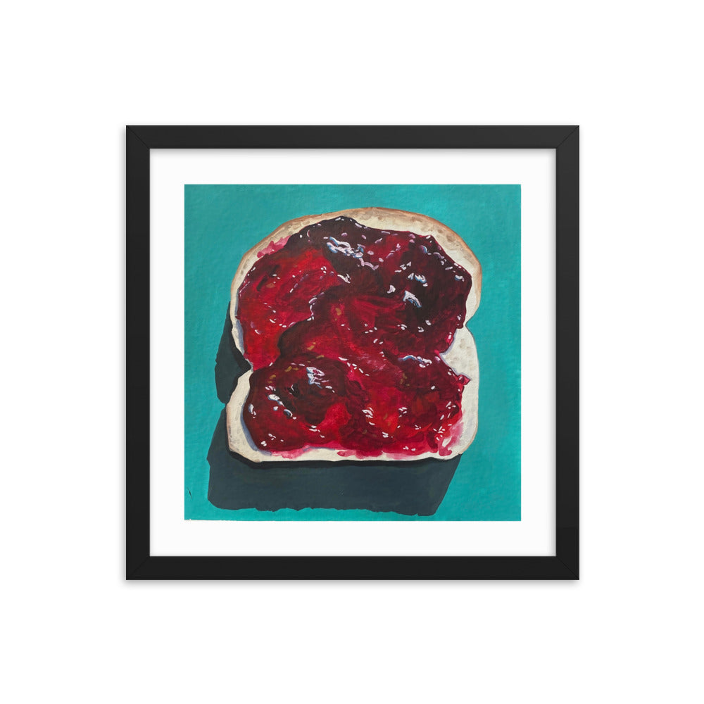 Toast with Jam Framed Print