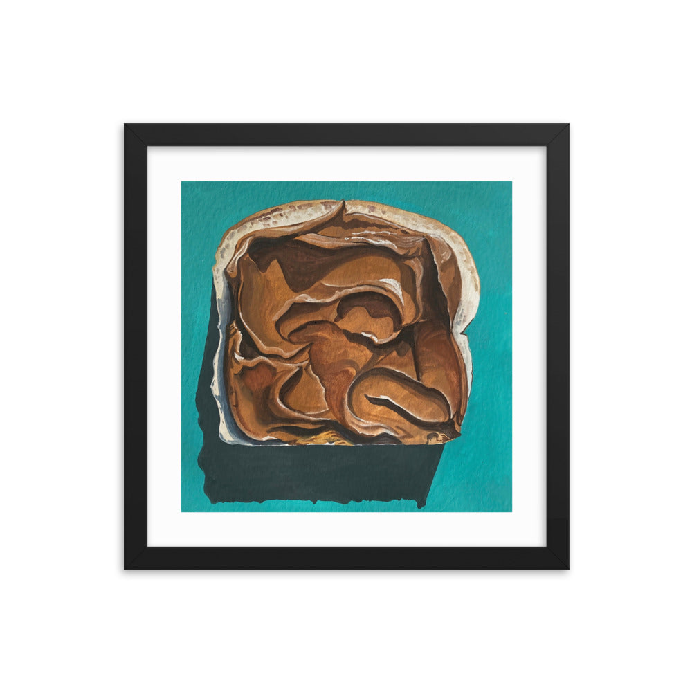 Toast with Peanut Butter Framed Print