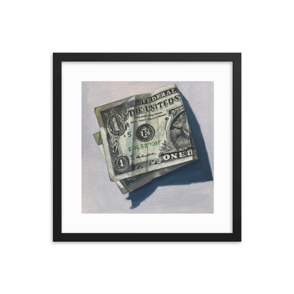 Dollar Bill Framed Print