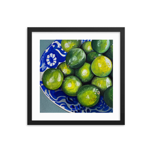 Bowl of Limes Framed Print