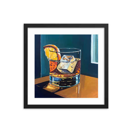 Cocktail with Lemon Framed Print