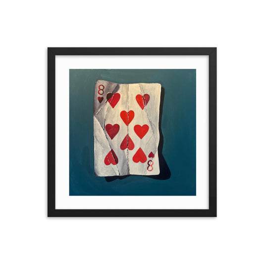 Eight of Hearts Framed Print