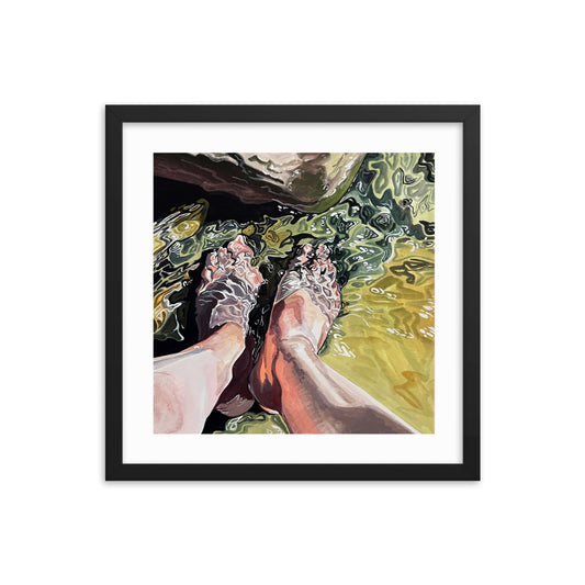 Feet Underwater Framed Print