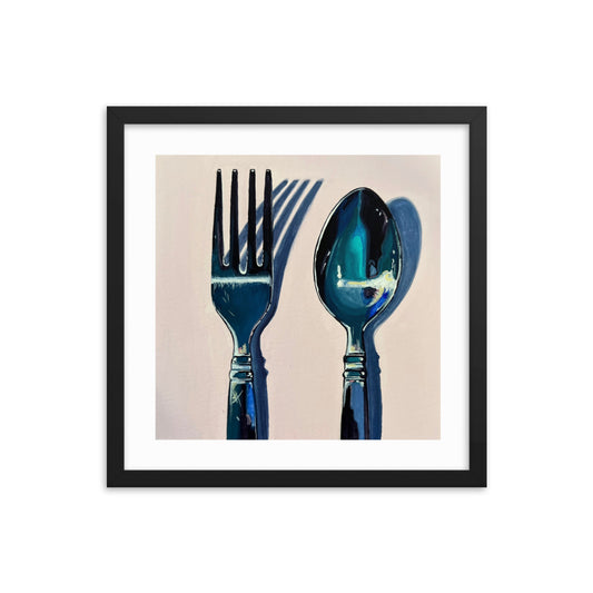 Fork and Spoon Framed Print