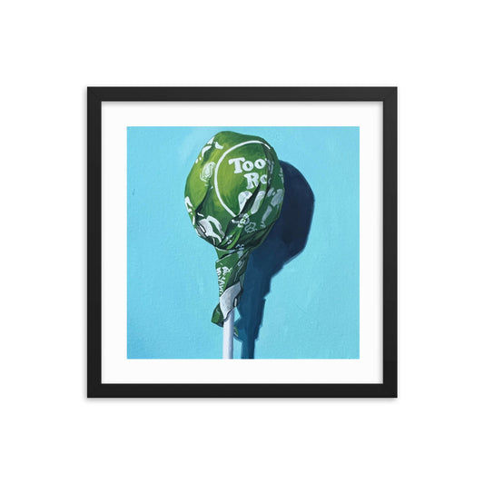 Green Tootsie Pop Framed Print