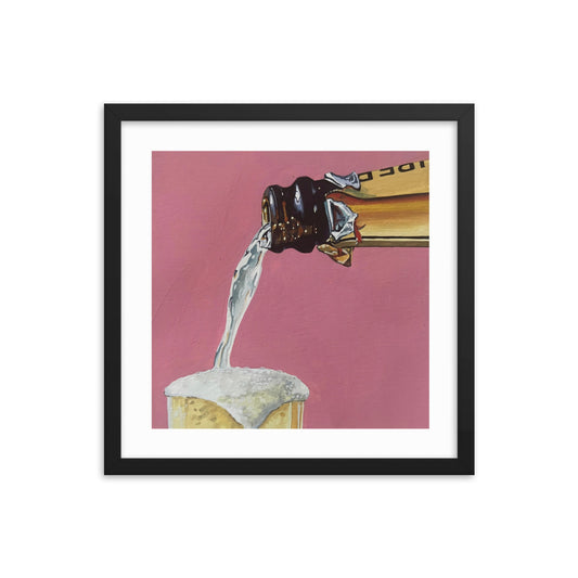 Pouring Champagne Framed Print