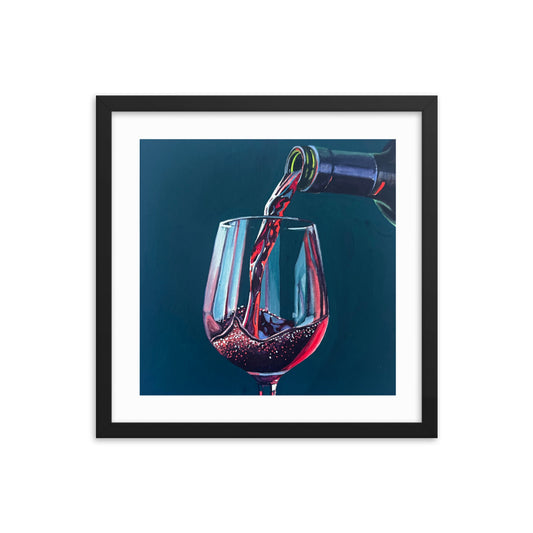 Pouring Red Framed Print