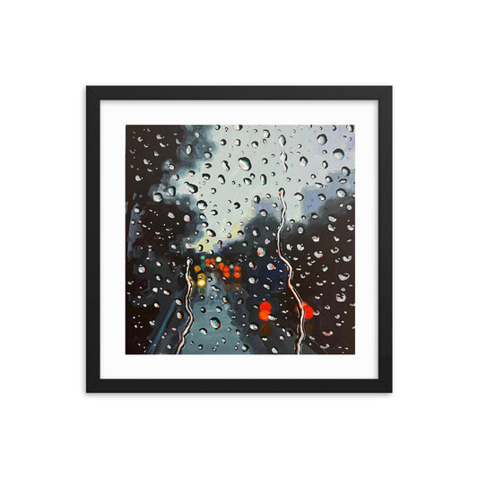 Rainy Drive Framed Print