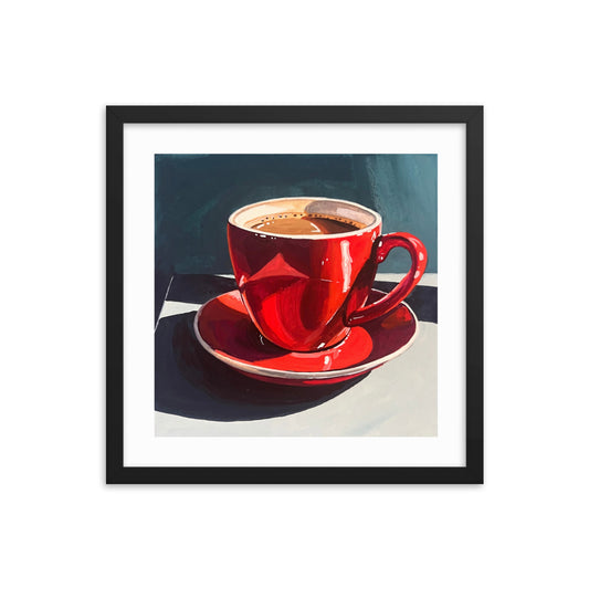 Red Coffee Mug Framed Print