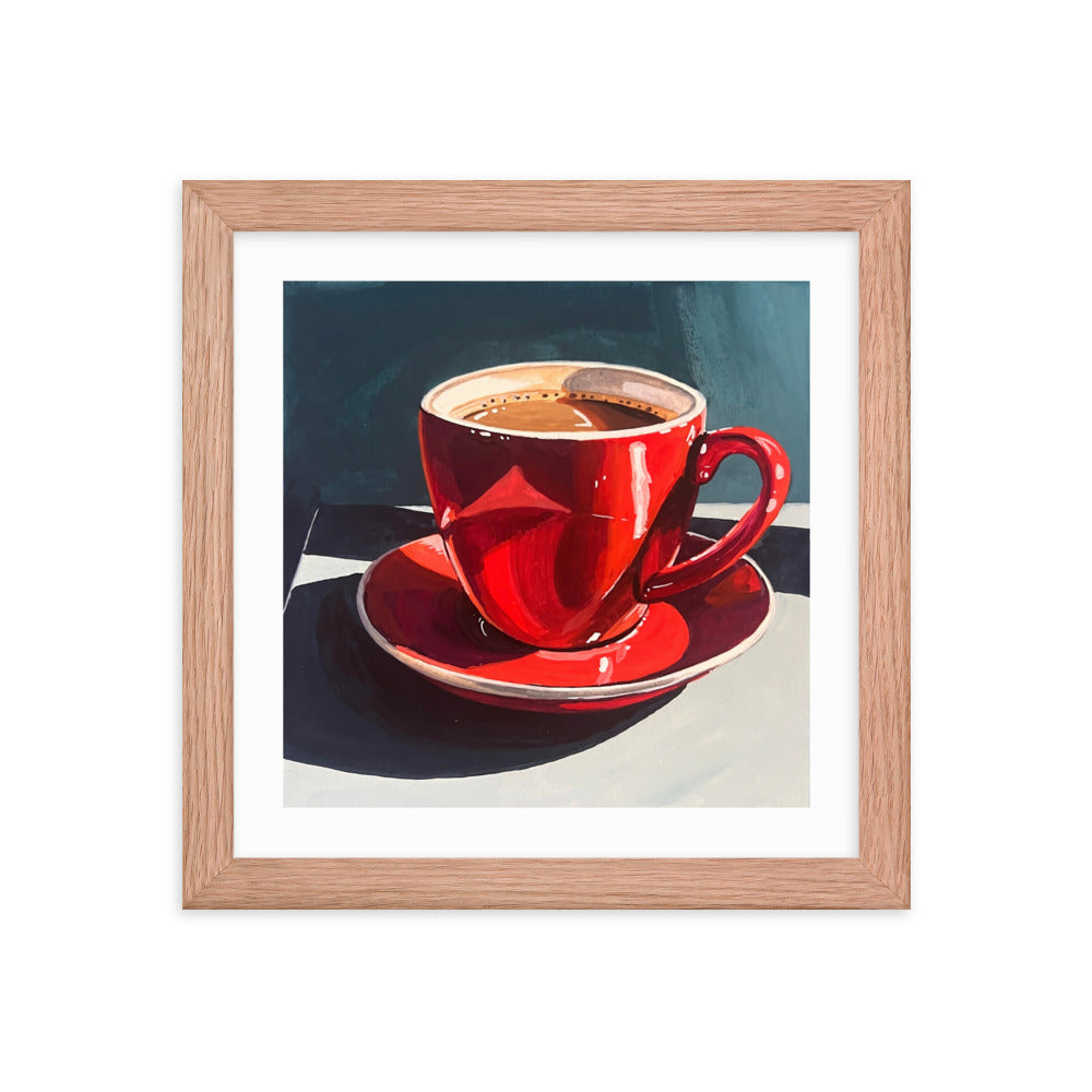 Red Coffee Mug Framed Print