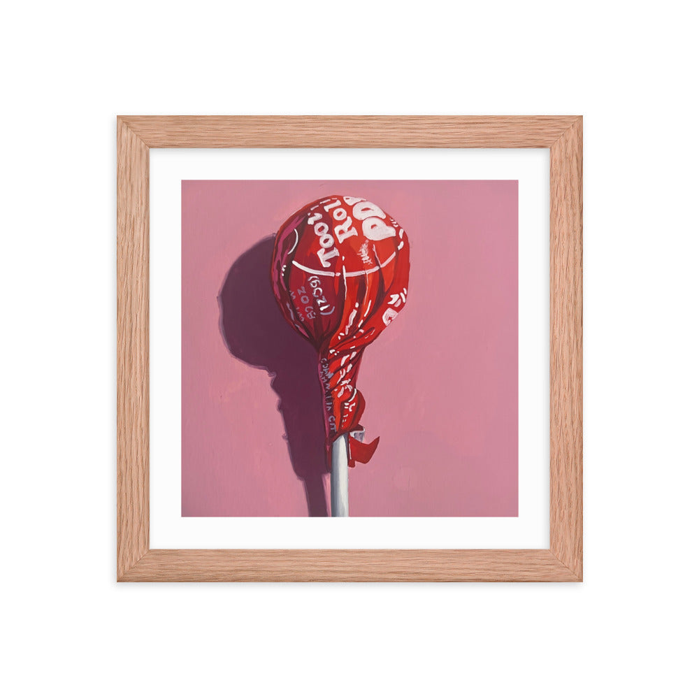 Red Tootsie Pop Framed Print