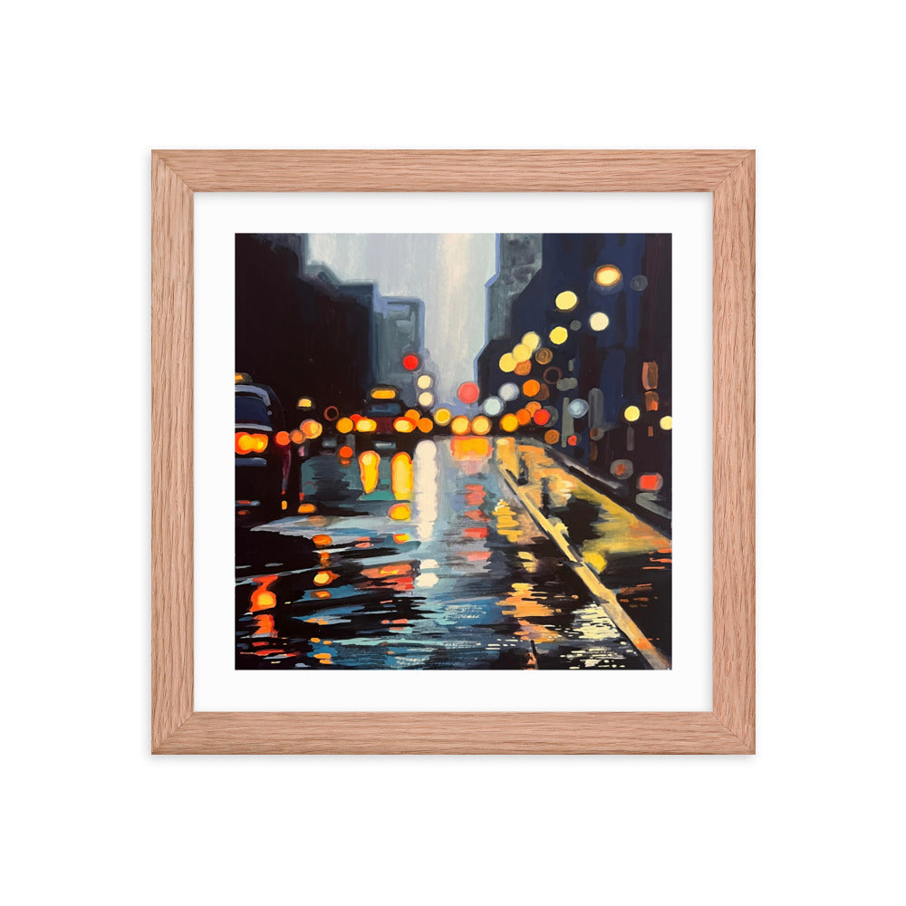 Urban Rain Framed Print