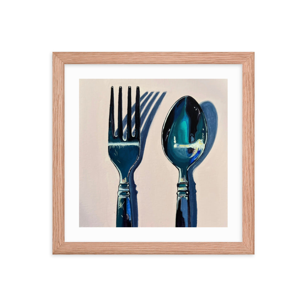 Fork and Spoon Framed Print