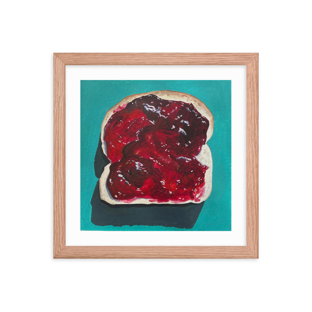 Toast with Jam Framed Print