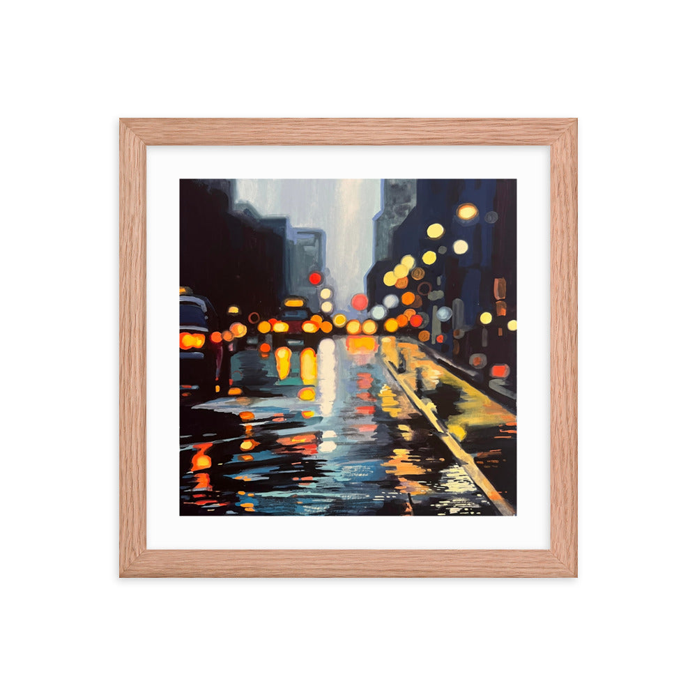 Urban Rain Framed Print