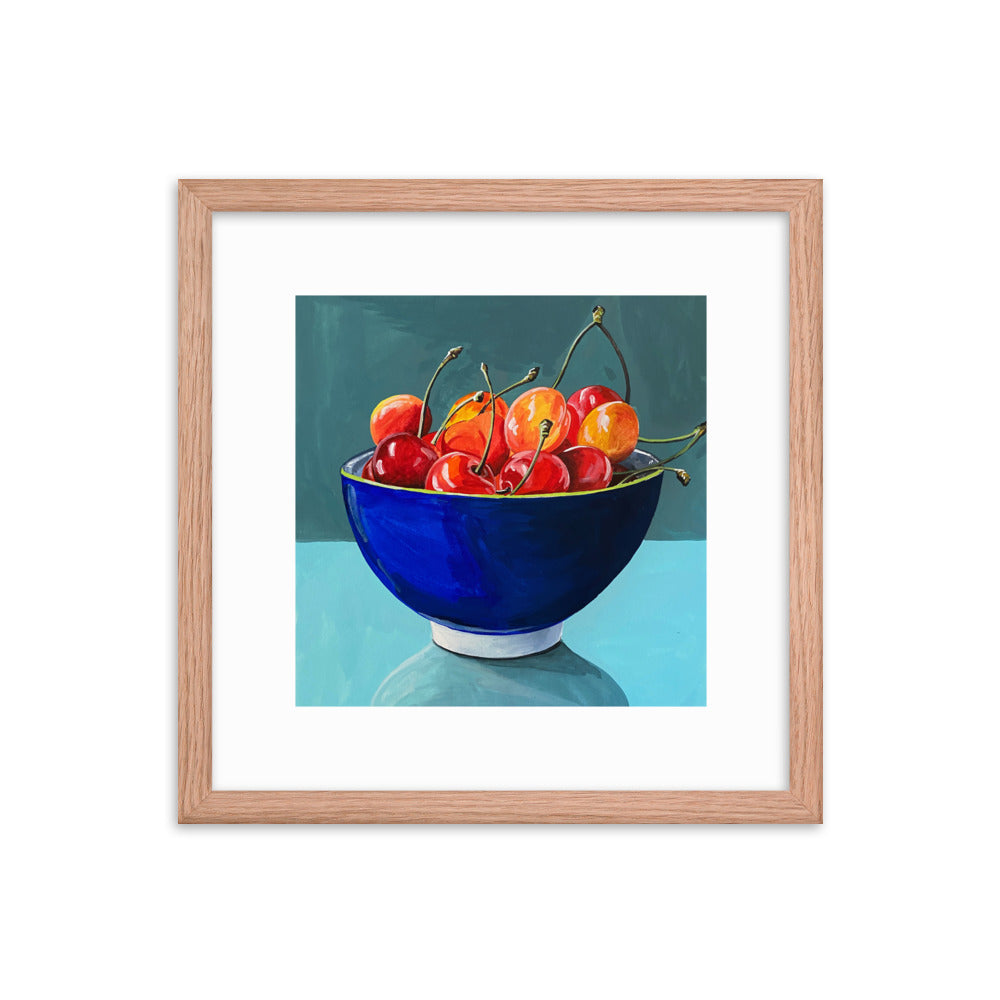 Bowl of Cherries Framed Print