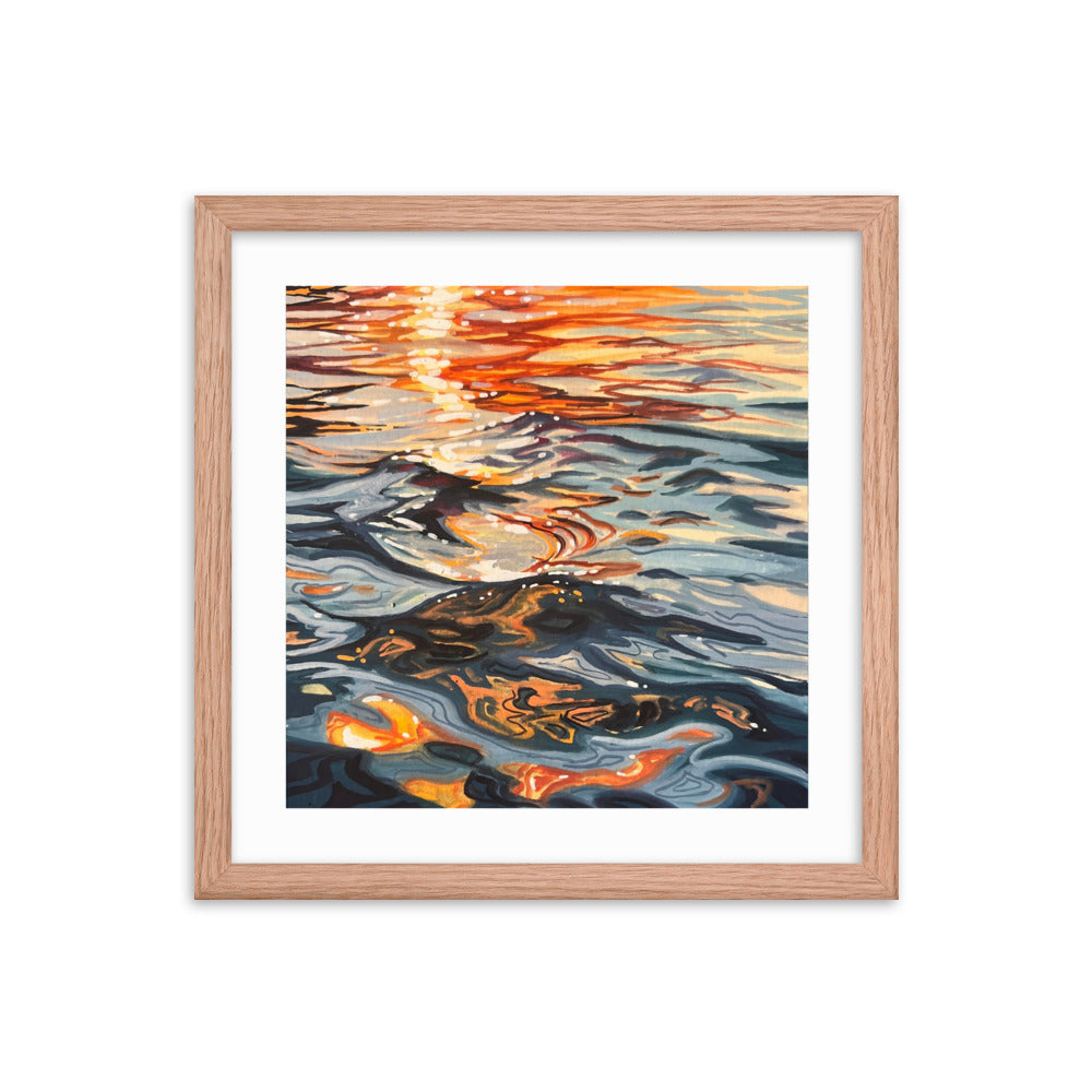 Sunset on the Water Framed Print