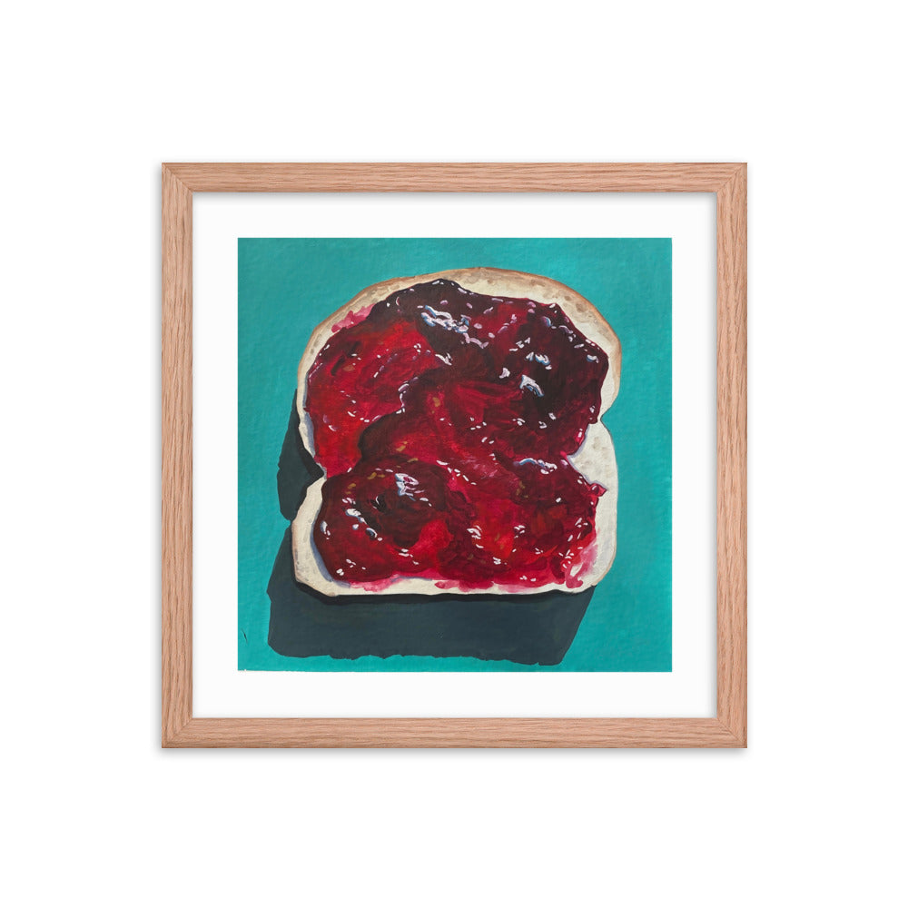 Toast with Jam Framed Print