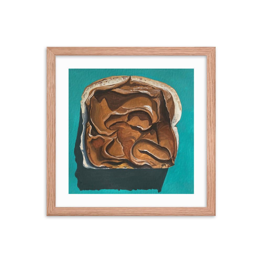 Toast with Peanut Butter Framed Print