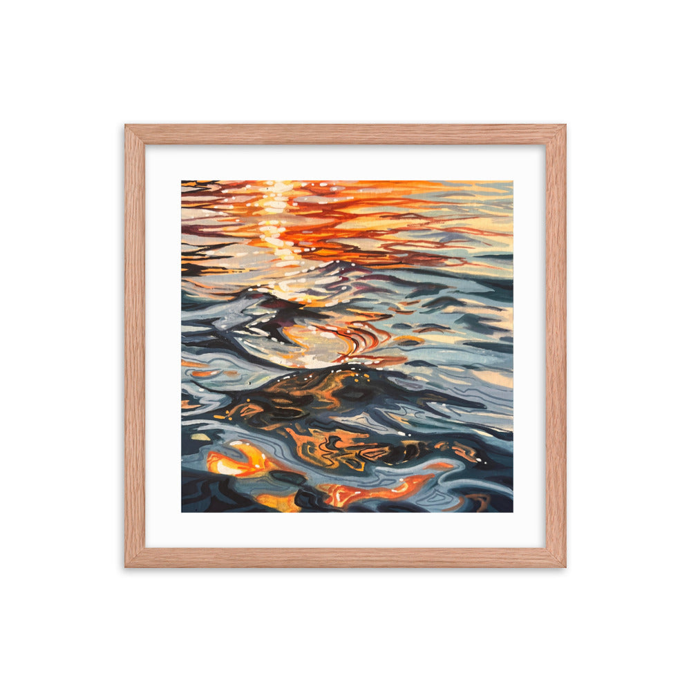 Sunset on the Water Framed Print