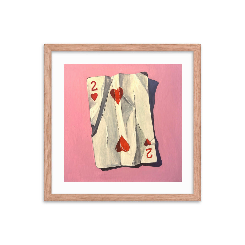 Two of Hearts Framed Print