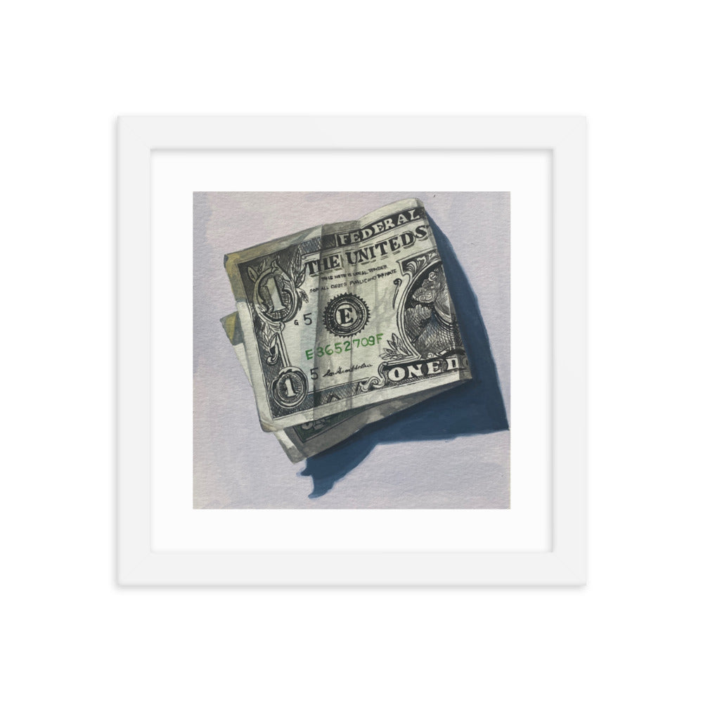 Dollar Bill Framed Print