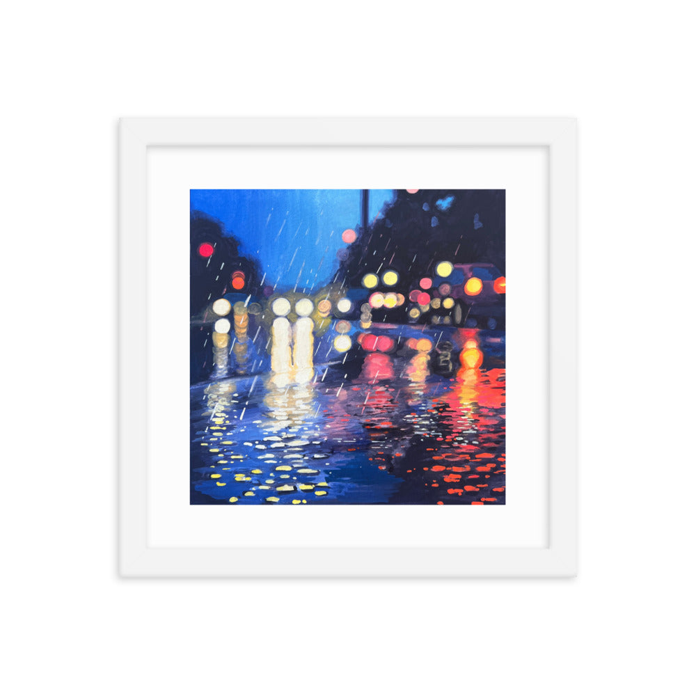 Twilight Rain Framed Print