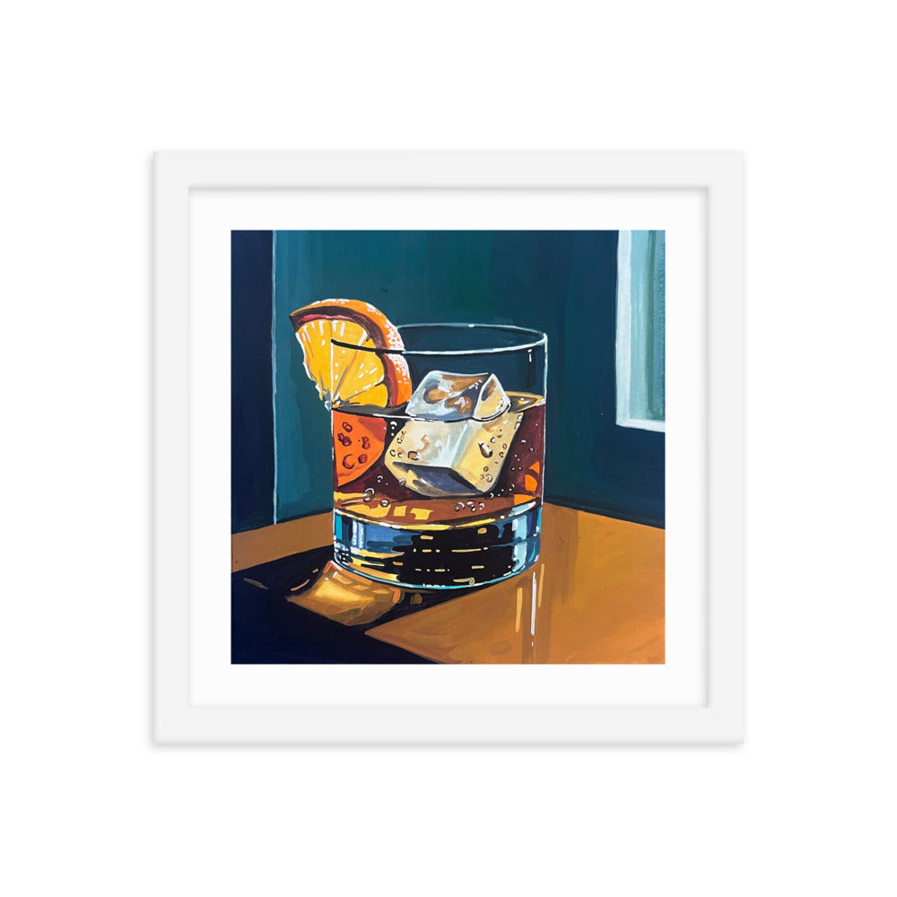 Cocktail with Lemon Framed Print