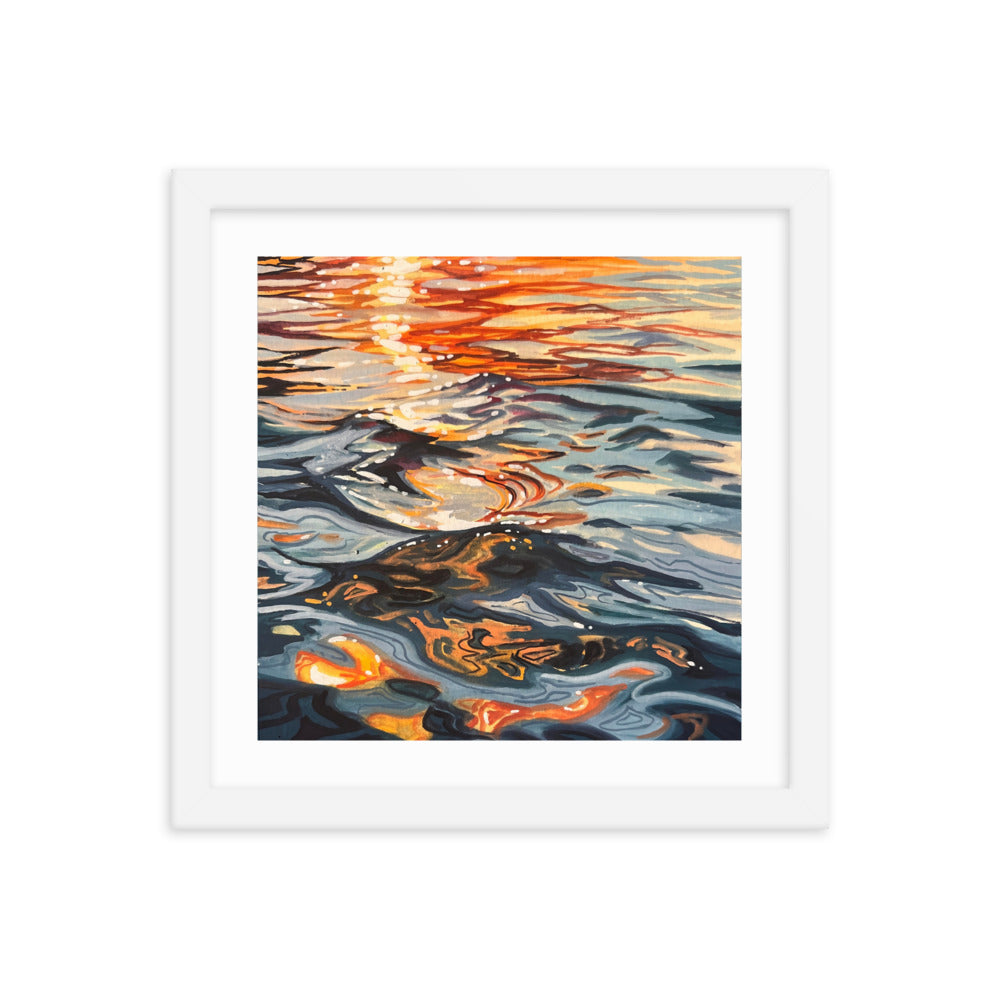 Sunset on the Water Framed Print