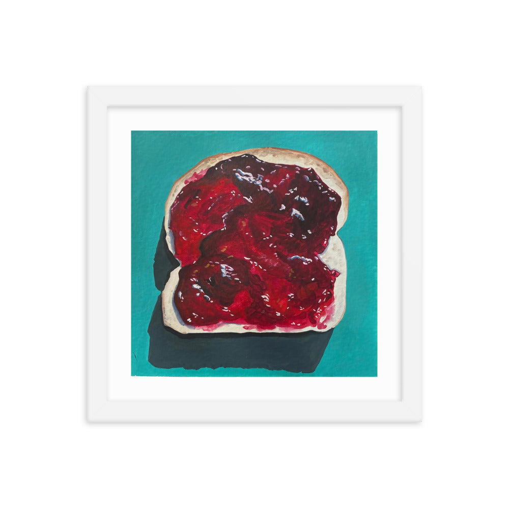 Toast with Jam Framed Print