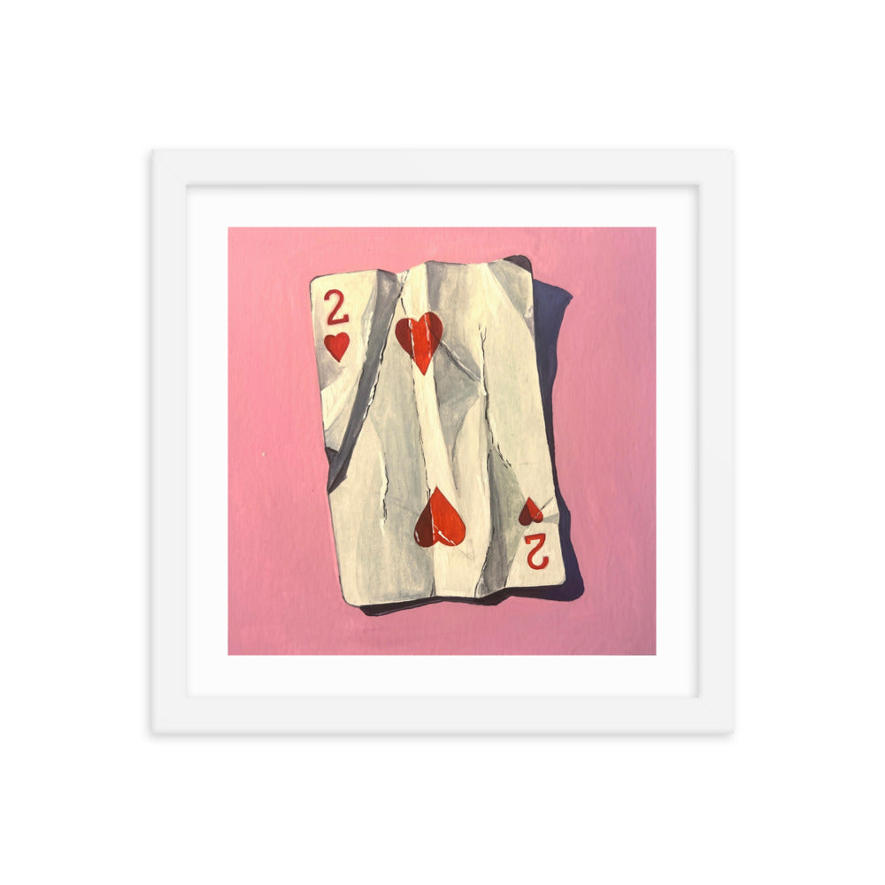Two of Hearts Framed Print