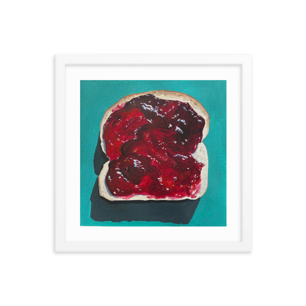 Toast with Jam Framed Print