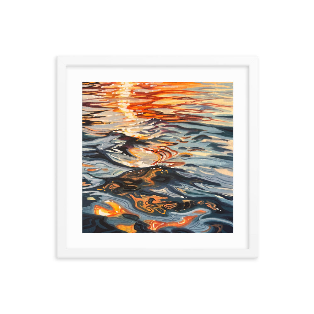 Sunset on the Water Framed Print