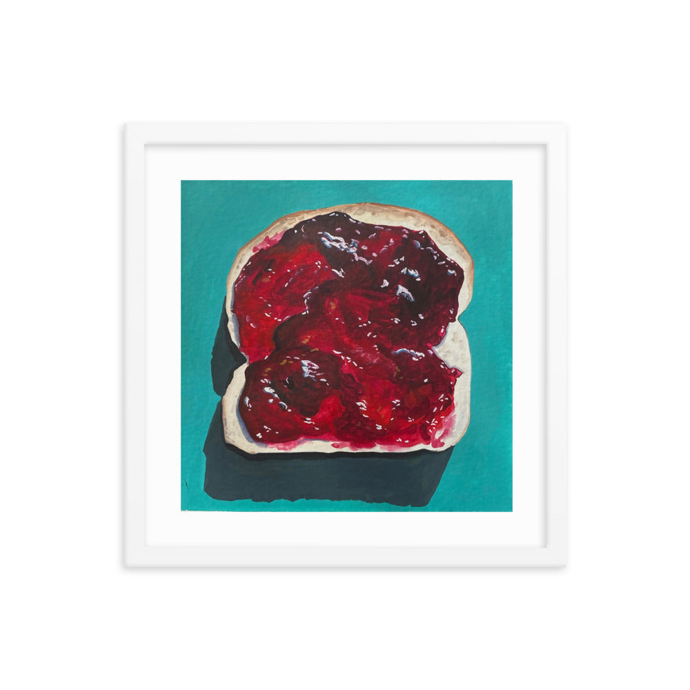 Toast with Jam Framed Print