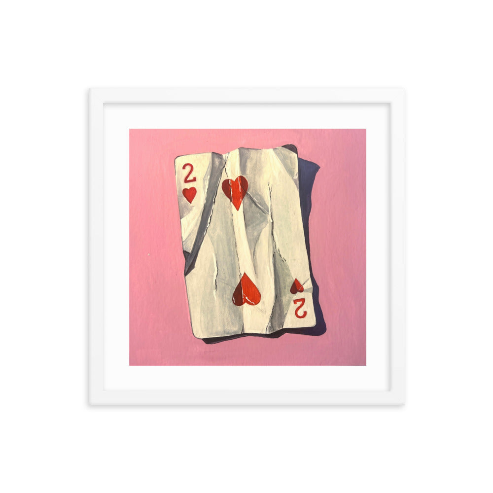 Two of Hearts Framed Print