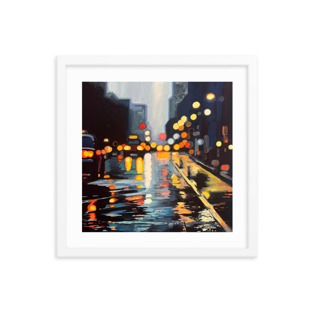 Urban Rain Framed Print