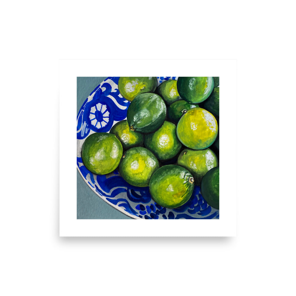 Bowl of Limes Print